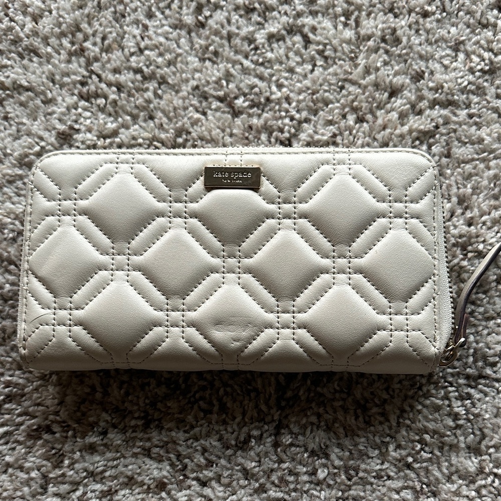 Kate Spade Ivory Quilted Wallet